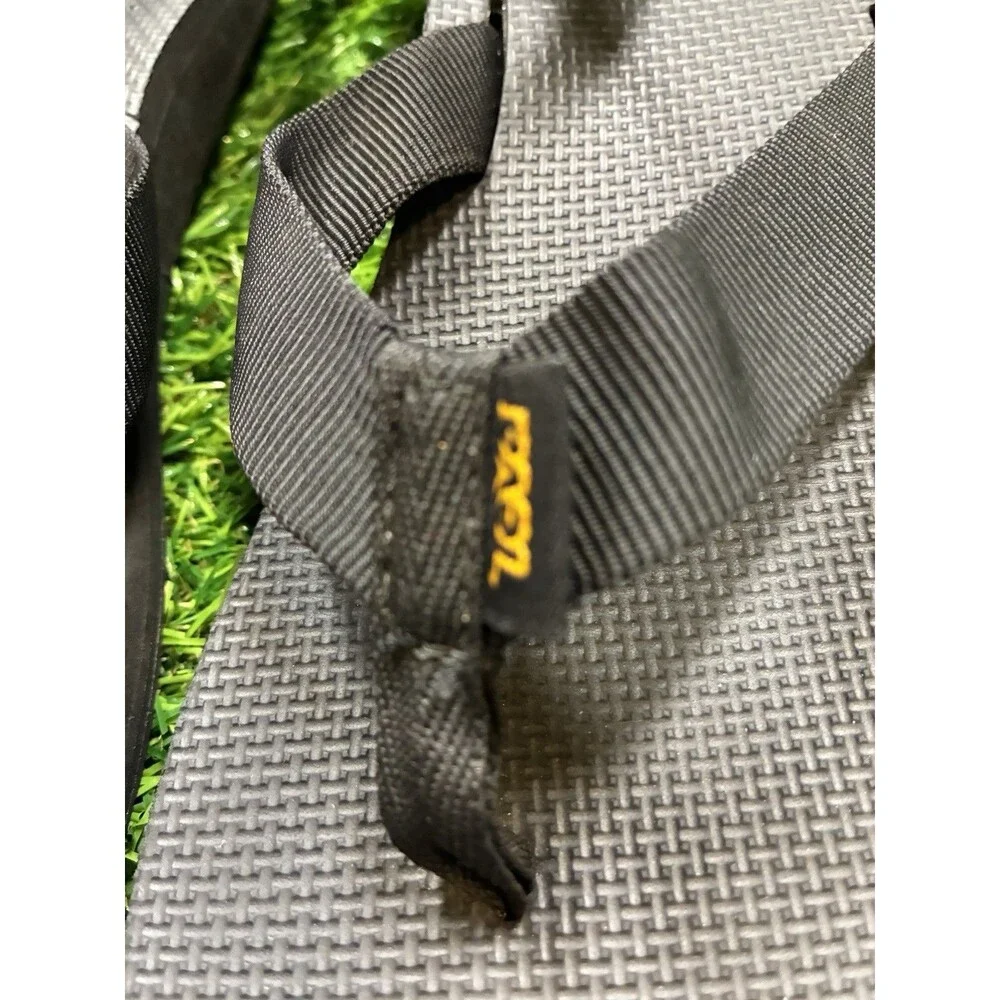 Teva Original Universal Flip Flop Sport Sandals Men’s 7 Black Hook & Loop